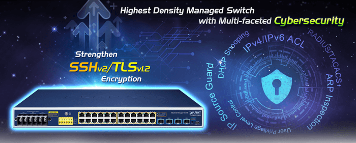 PLANET IGS-R4215-24P4X - Switch Công nghiệp L2+ Quản lý 24-Port Gigabit PoE+ + 4-Port 10G SFP+ (Rack-mount, L3 Ring)