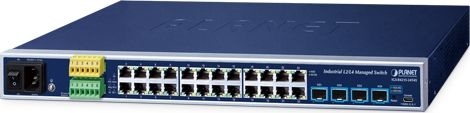 PLANET IGS-R4215-24T4X – Switch công nghiệp L2+ quản lý, 24 cổng Gigabit + 4 cổng 10G SFP+ gắn rack